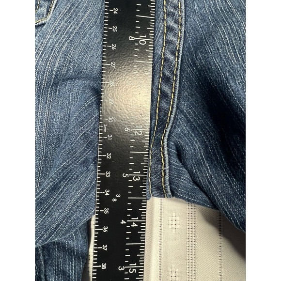 Baby Phat Capri Jeans Womens 13 Stretchy Cat Embroidered‎ Logo Gold Y2K - Picture 12 of 12